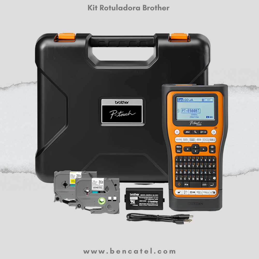 Rotuladora Brother PT-E560BTVP Industrial Portátil Bluetooth Bencatel Perú