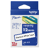 Cinta Laminada Brother TZe-231 12mm x 8m Negra sobre Blanco Etiquetas Originales